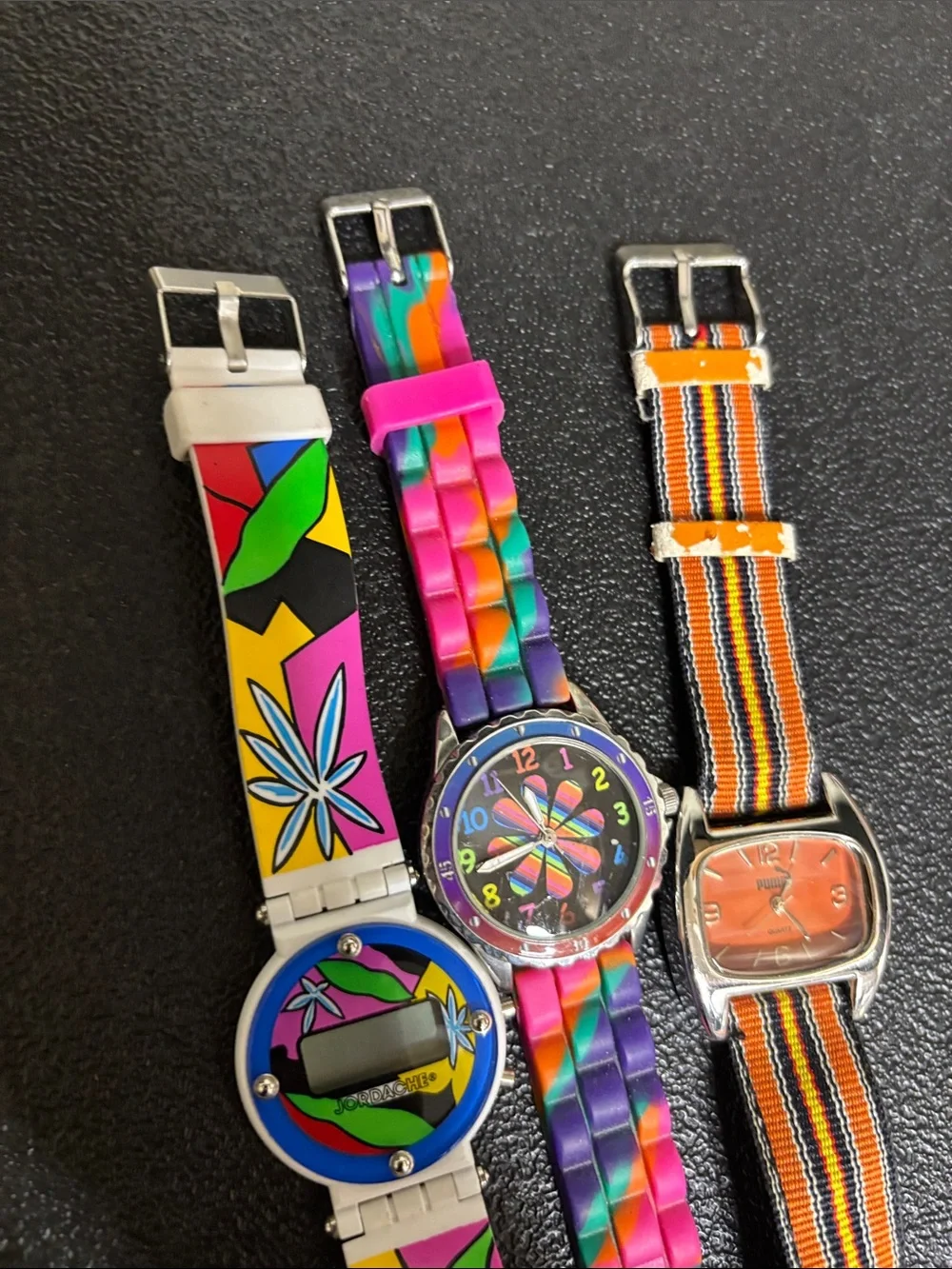 Y2K Retro Puma Accutime Jordache Colorful Silicone Watches Multicolor no battery